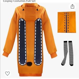 Runa kakagurui Cosplay Anime Kawaii Bunny Orange Blk White